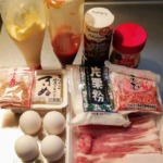 豆腐と卵のお好み焼きの材料